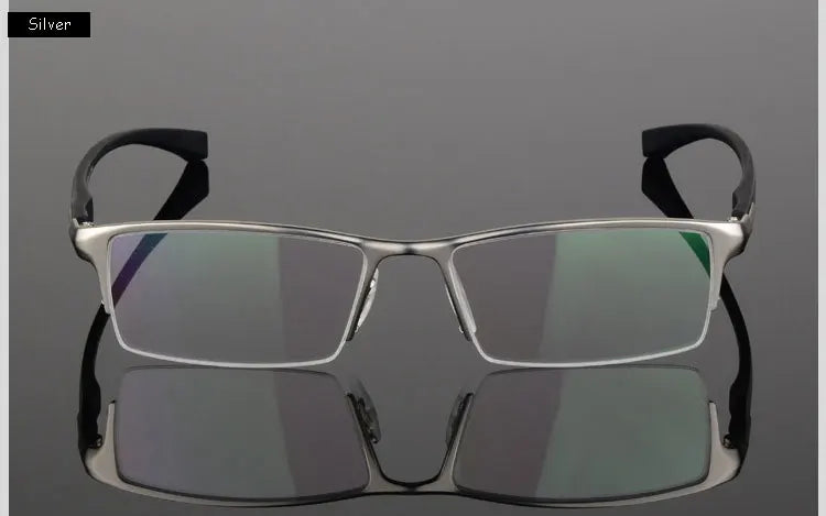 HOTOCHKI IP Electronic Plating Alloy Metal Men Eyeglasses Frame Optical Glasses Prescription Male Eyewear Spectacles