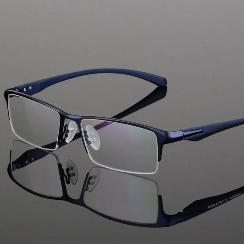 HOTOCHKI IP Electronic Plating Alloy Metal Men Eyeglasses Frame Optical Glasses Prescription Male Eyewear Spectacles