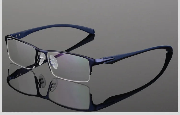 HOTOCHKI IP Electronic Plating Alloy Metal Men Eyeglasses Frame Optical Glasses Prescription Male Eyewear Spectacles