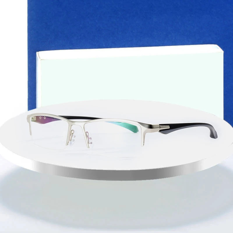 HOTOCHKI IP Electronic Plating Alloy Metal Men Eyeglasses Frame Optical Glasses Prescription Male Eyewear Spectacles