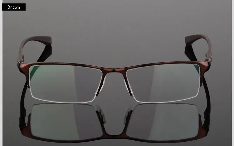 HOTOCHKI IP Electronic Plating Alloy Metal Men Eyeglasses Frame Optical Glasses Prescription Male Eyewear Spectacles